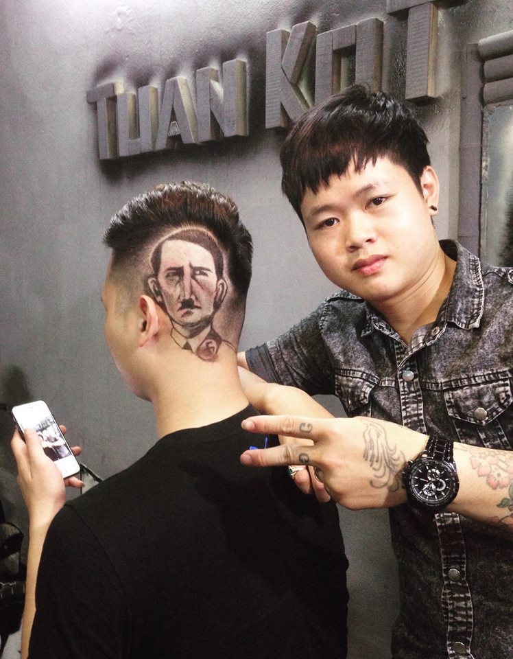 Tattoo hair kiểu tóc khắc họa chân dung của HITLER