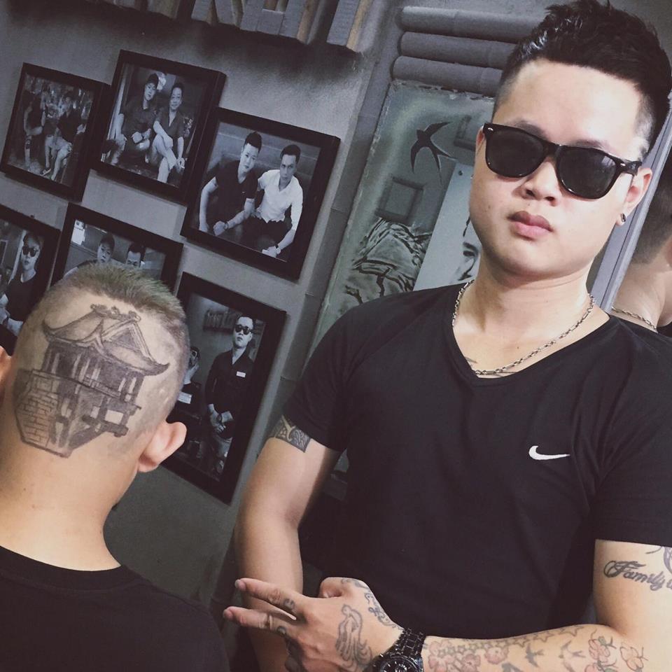 Tattoo hair kiểu tóc khắc họa hình ảnh chùa một cột